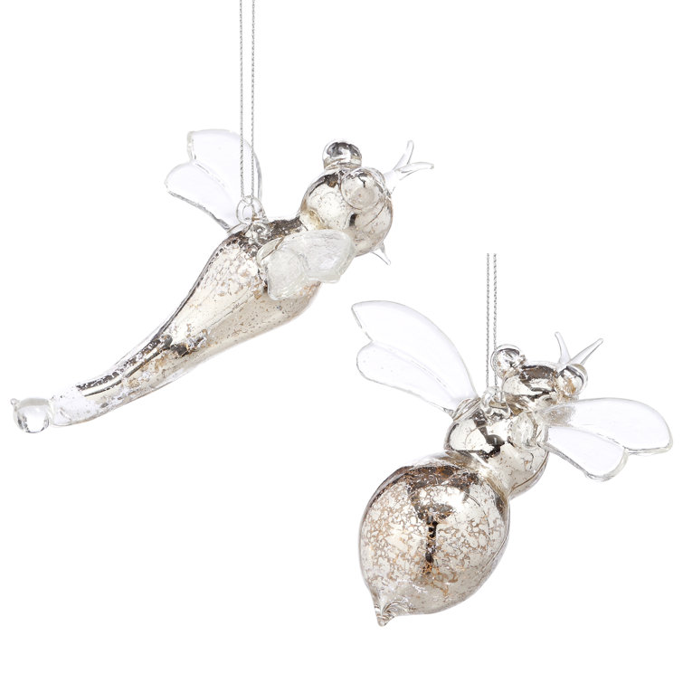 Mark Roberts Crystal Bee And Dragonfly Ornament 45 Inches Set Of 6